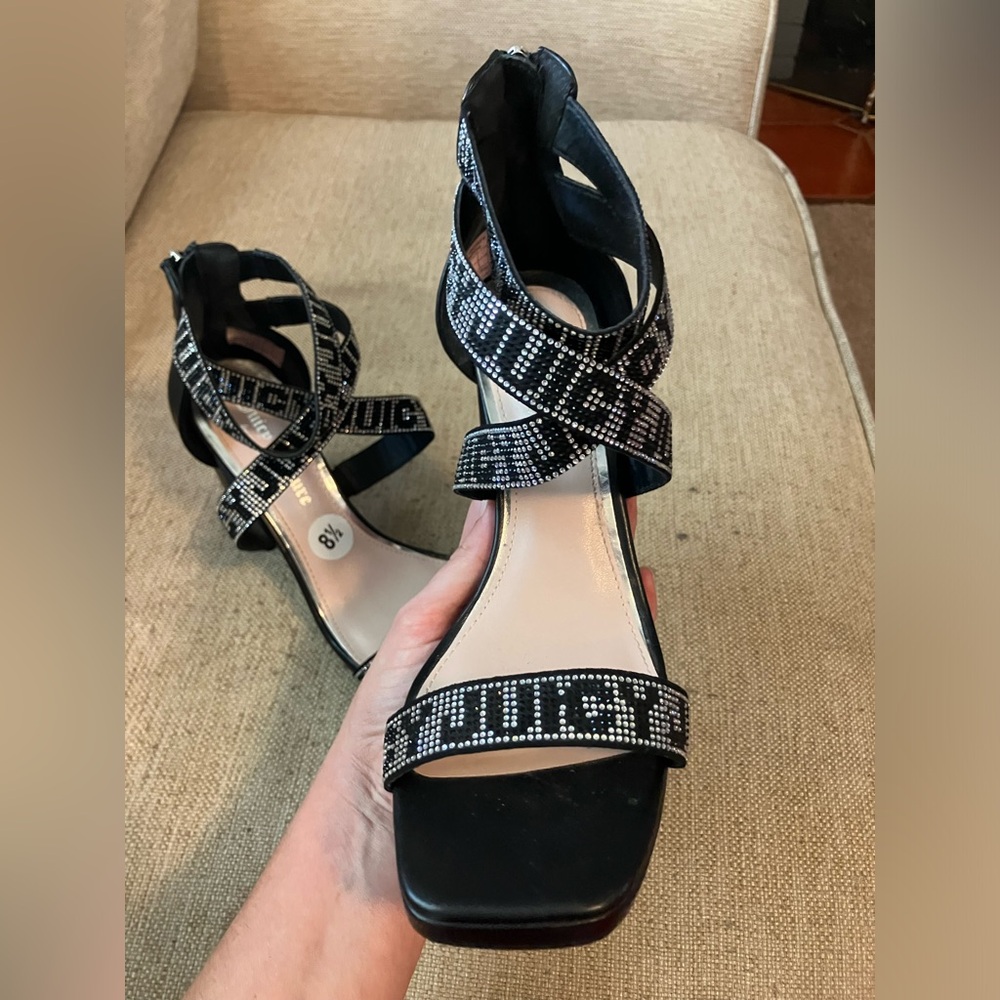 Juicy couture black and silver rhinestone heels - Picture 3 of 7